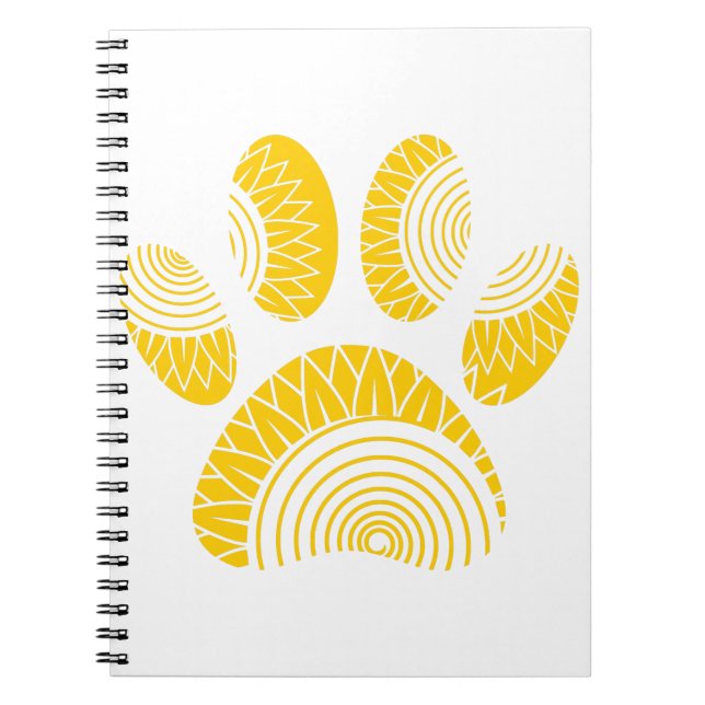 Carnet Empreinte de patte de tourterelle jaune (Devant)