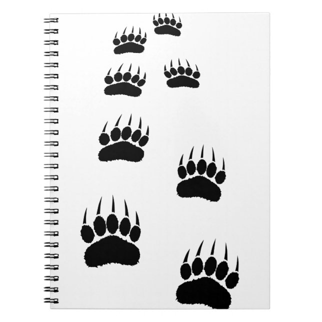 Carnet Empreintes de pattes d'ours (Devant)