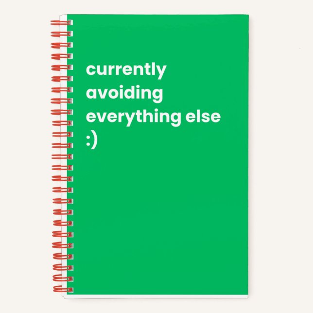 Carnet En ce moment, éviter tout le reste (Recto)