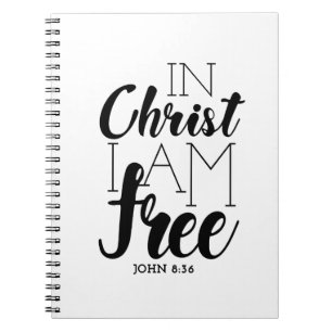Carnet En Christ je suis libre Ecriture promet liberté