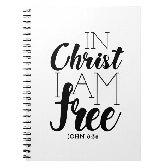 Carnet En Christ je suis libre Ecriture promet liberté (Devant)