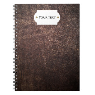 carnet en cuir marron vintage