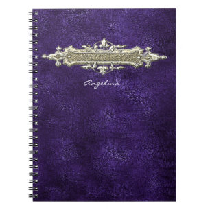 Carnet en cuir pourpre