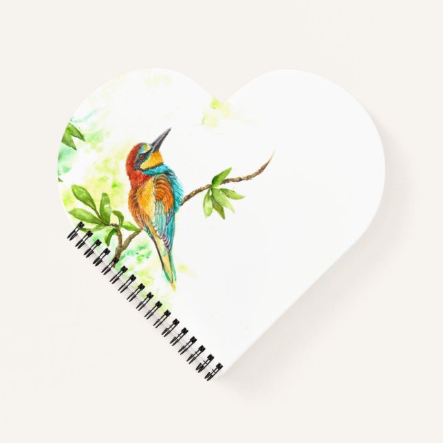 Carnet en forme de coeur avec Abeille Européenne a (Devant)
