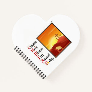 Carnet en forme de coeur de l'acronyme Christ