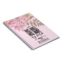 Carnet en laiton à la mode rose rose rose Pampas