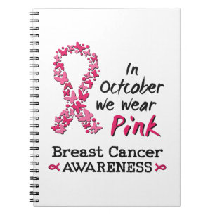 Carnet En Octobre nous portons rose Cancer du sein Sensib