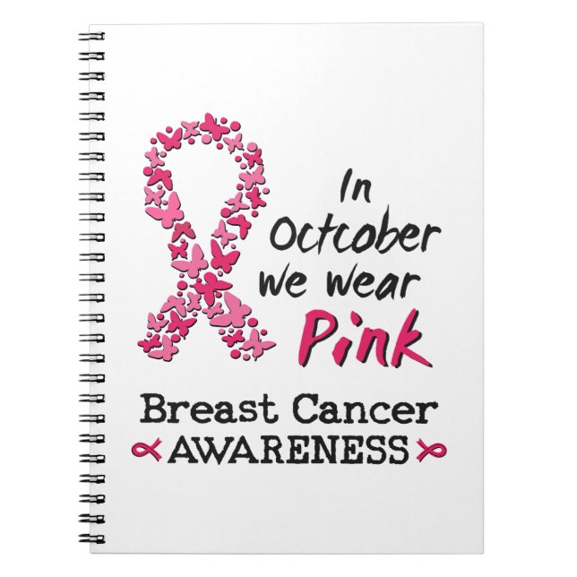 Carnet En Octobre nous portons rose Cancer du sein Sensib (Devant)