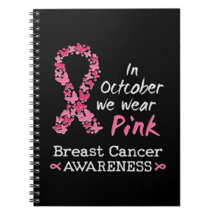 Carnet En Octobre nous portons rose Cancer du sein Sensib