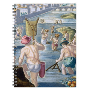 Carnet En pêchant en eaux peu profondes utilisant des