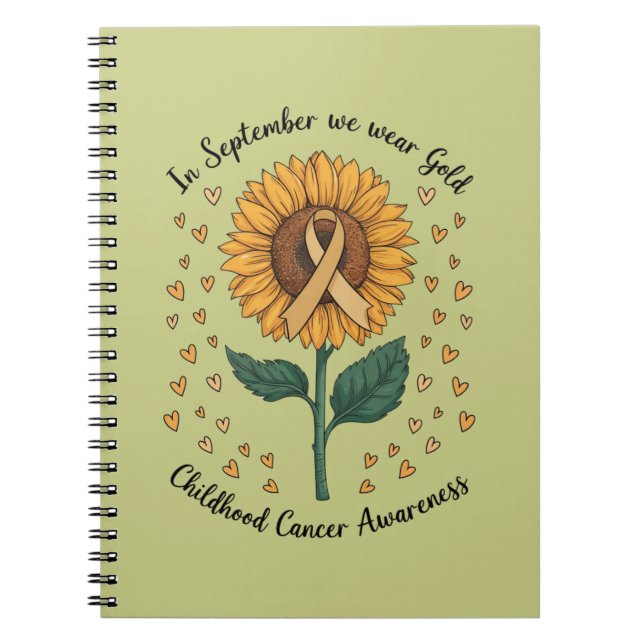 Carnet En Septembre, Nous Portons Gold Childhood Cancer A (Devant)