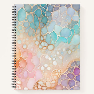 Carnet en spirale coloré d'art Abstrait d'encre