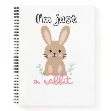 Carnet en spirale lapin