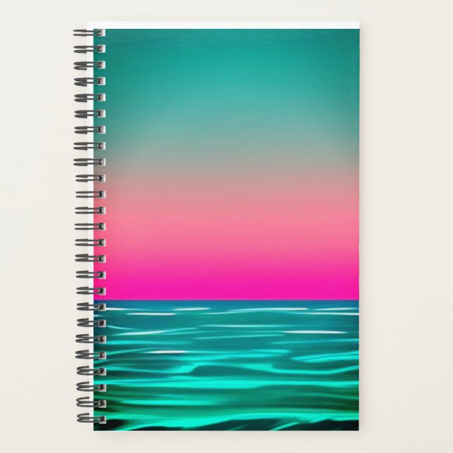 carnet en spirale rétro beach planner (Devant)