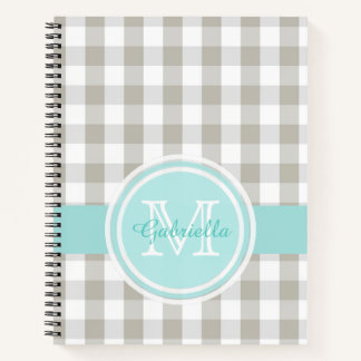 Carnet en vichy Monogramme