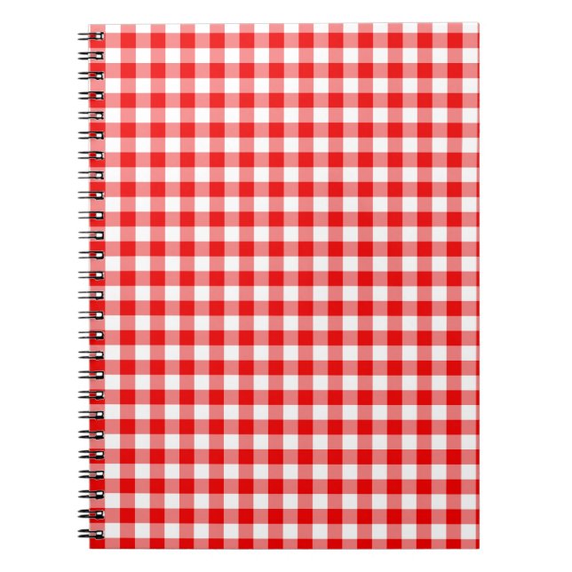 Carnet En vichy rouge (Devant)