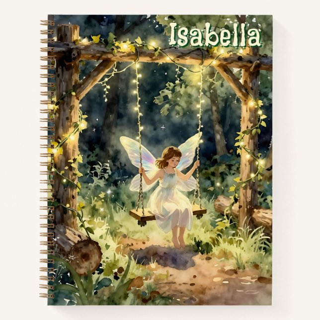 Carnet Enchanted Fairy on a Swing in a Magical Forest (Devant)