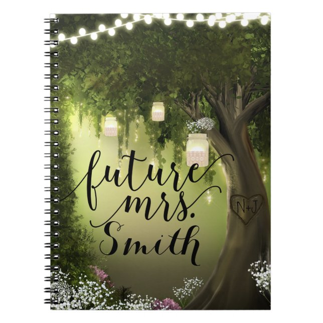 Carnet Enchanted Forest Woods Rustic Mariage Future Mme. (Devant)