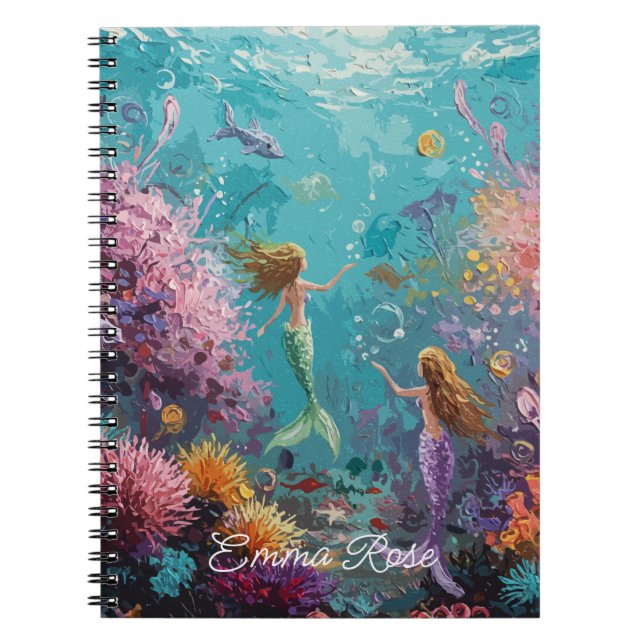 Carnet Enchanted Mermaid Underwater Scene (Devant)