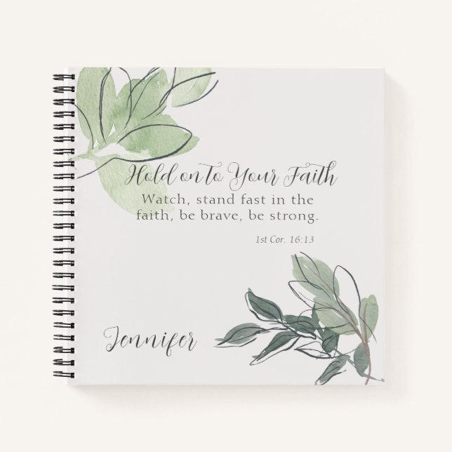Carnet Encourager Le Verset Biblique Et Citation Sur La F (Devant)