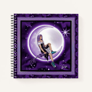 Carnet enfant de lune violette