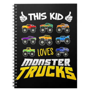 Carnet Enfants Cet Enfant Aime Monster Trucks Garçons Et