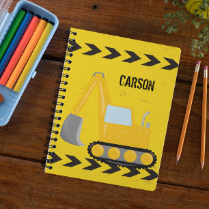 Carnet Enfants Construction Véhicule Excavateur Garçons s