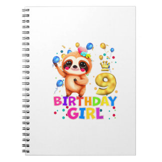 Carnet Enfants de paresseux T-S fête d'anniversaire de 9 