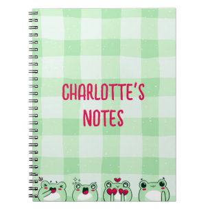 Carnet Enfants mignons verts Manga personnalisable Dessin