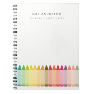 Carnet Enfants modernes Enseignant Coloré Arc-en-ciel Cou