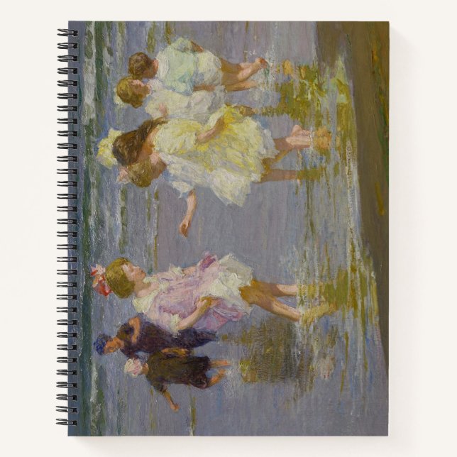 Carnet Enfants pataugeant sur la plage (par E.H. Potthast (Devant)