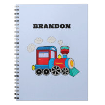 Enfants Train Boys Blue Custom Name