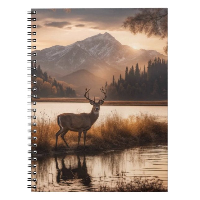 Carnet Énorme cerf à cheval sur le lac Mountain (Devant)