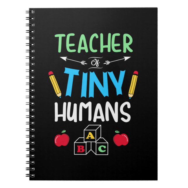 Carnet Enseignant Cadeau enseignant minuscules humains (Devant)