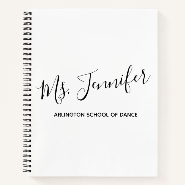 Carnet Enseignant de danse scénarisé personnalisé (Devant)