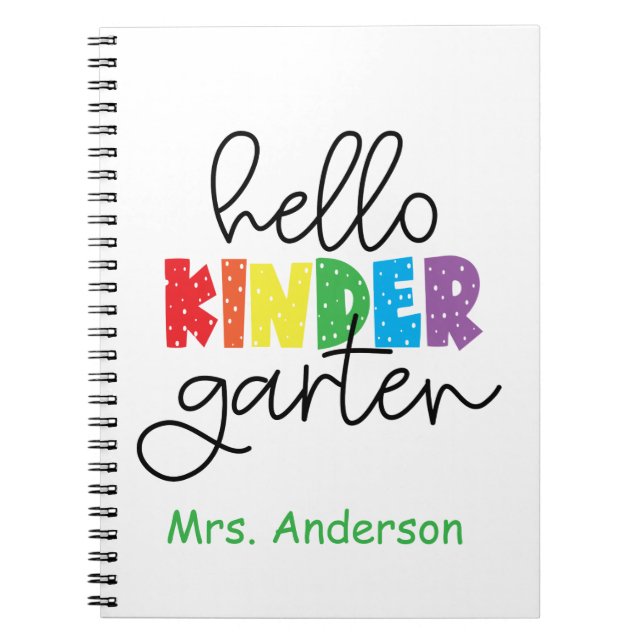 Carnet Enseignant de jardin d'enfants Bonjour maternelle (Devant)