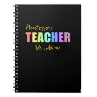 Carnet Enseignant Montessori personnalisé Nom personnalis