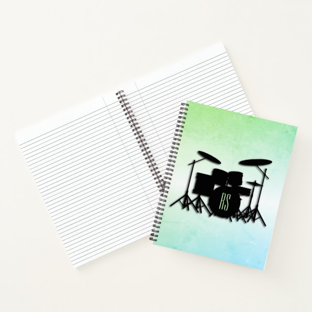 Carnet Ensemble de batterie Monogram Green (Intérieur)