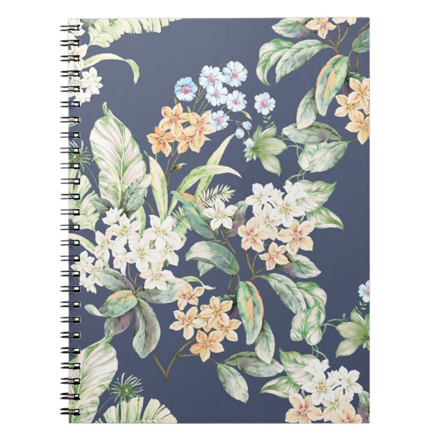 Carnet ensemble de haute qualité de fleurs d'aquarelle (Devant)