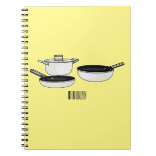 Carnet Ensembles d'ustensiles de cuisine illustration de