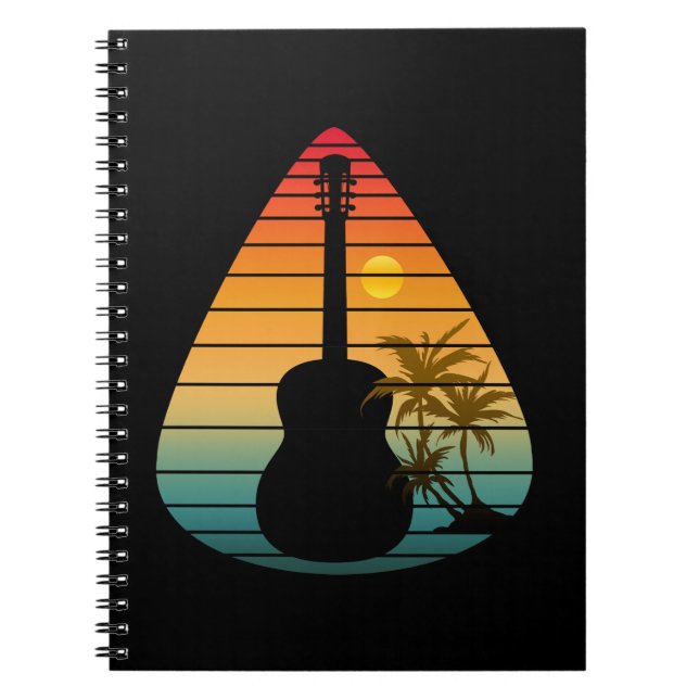 CARNET ENSOLEIL ONGLET DE GUITARE TENDANCE (Devant)