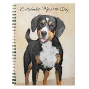 Carnet Entlebucher Mountain Dog Painting Original Chien A
