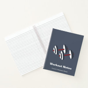 Carnet Entraînement de Fitness avec Devise sur Haltère Mi