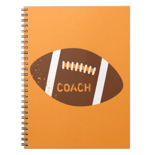 Carnet Entraîneur de Football Grunge