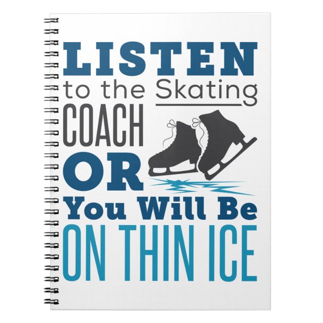 Carnet Entraîneur De Patinage Ice Figure Patinage Glace M (Devant)