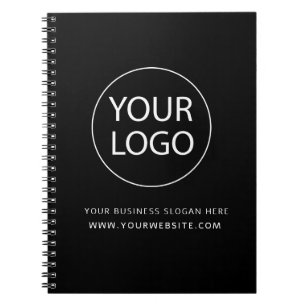 Carnet Entreprise de logo personnalisé noir professionnel