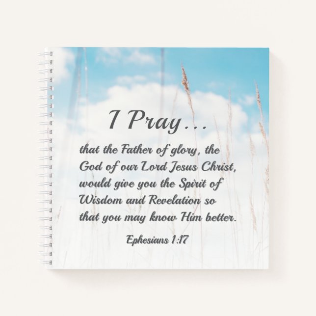Carnet Éphésiens 1:17 Prière biblique pour la révélation  (Devant)