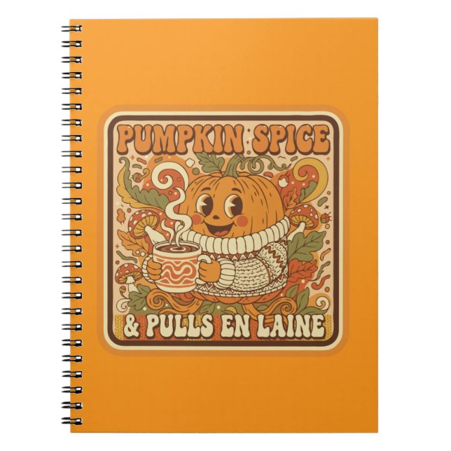 Carnet Épices de citrouille et temps des pulls rétro auto (Devant)