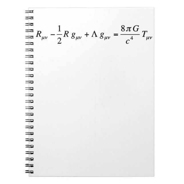 Carnet équation de champ Einstein de la relativité généra (Devant)