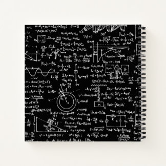Carnet Equations Physique sur Noir //